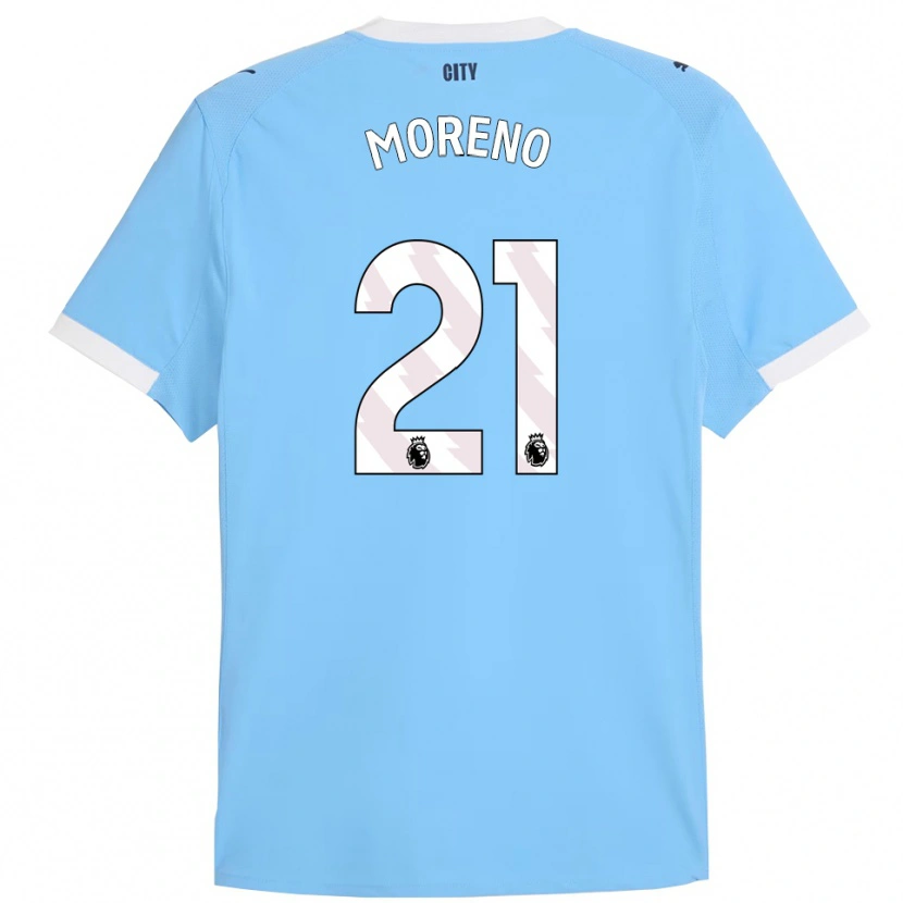 Danxen Kinder Marlos Moreno #21 Himmelblau Weiß Heimtrikot Trikot 2025/26 T-Shirt Österreich