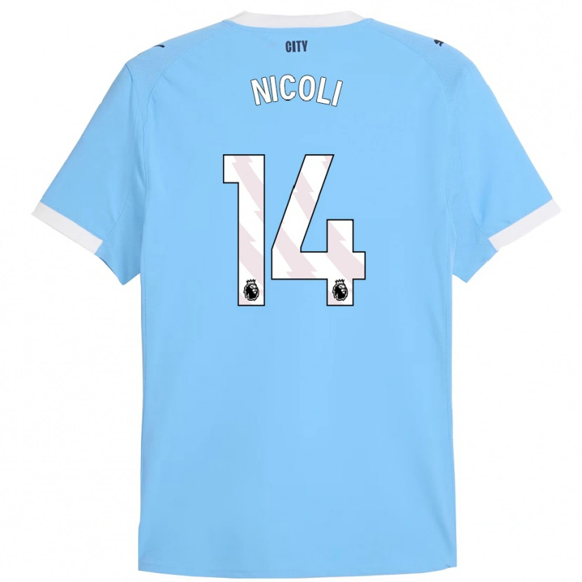 Danxen Kinder Kerolin Nicoli #14 Himmelblau Weiß Heimtrikot Trikot 2025/26 T-Shirt Österreich