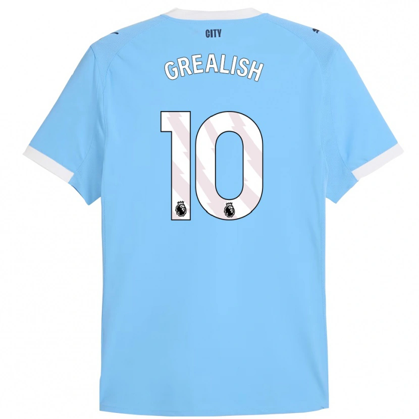 Danxen Kinder Jack Grealish #10 Himmelblau Weiß Heimtrikot Trikot 2025/26 T-Shirt Österreich