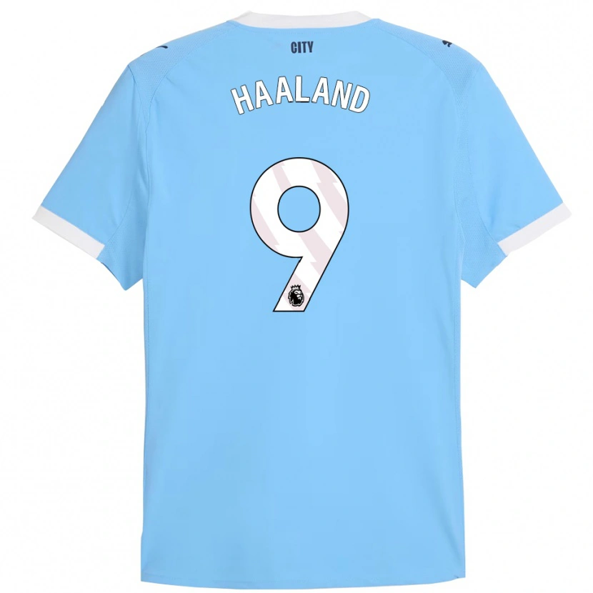Danxen Kinder Erling Haaland #9 Himmelblau Weiß Heimtrikot Trikot 2025/26 T-Shirt Österreich