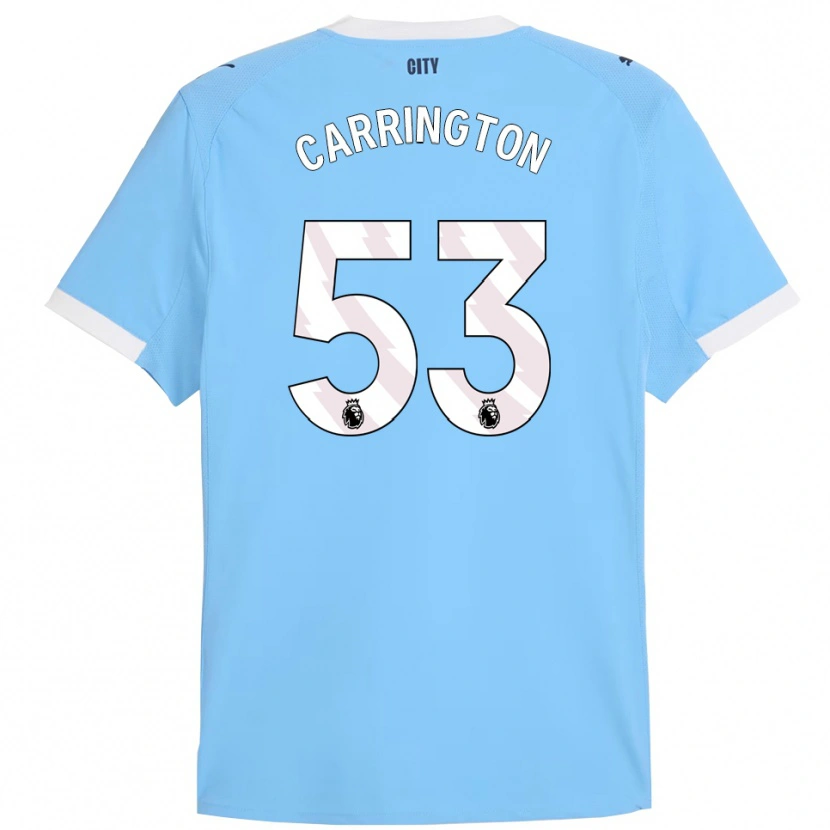 Danxen Kinder Ezra Carrington #53 Himmelblau Weiß Heimtrikot Trikot 2025/26 T-Shirt Österreich