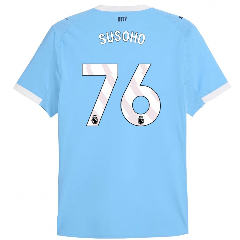 Danxen Kinder Mahamadou Susoho #76 Himmelblau Weiß Heimtrikot Trikot 2025/26 T-Shirt Österreich