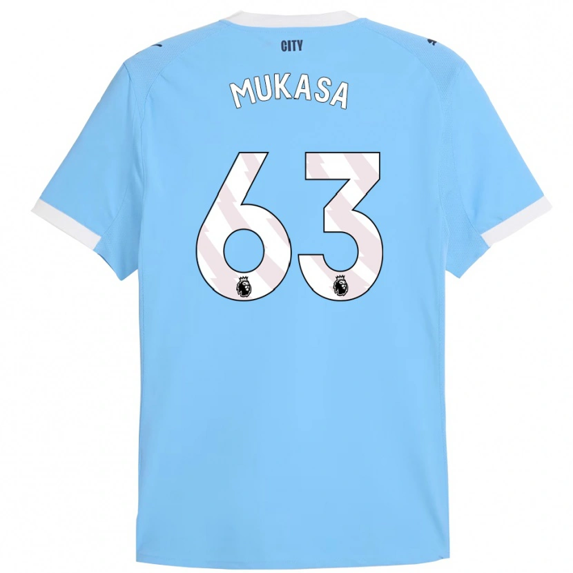 Danxen Kinder Divine Mukasa #63 Himmelblau Weiß Heimtrikot Trikot 2025/26 T-Shirt Österreich