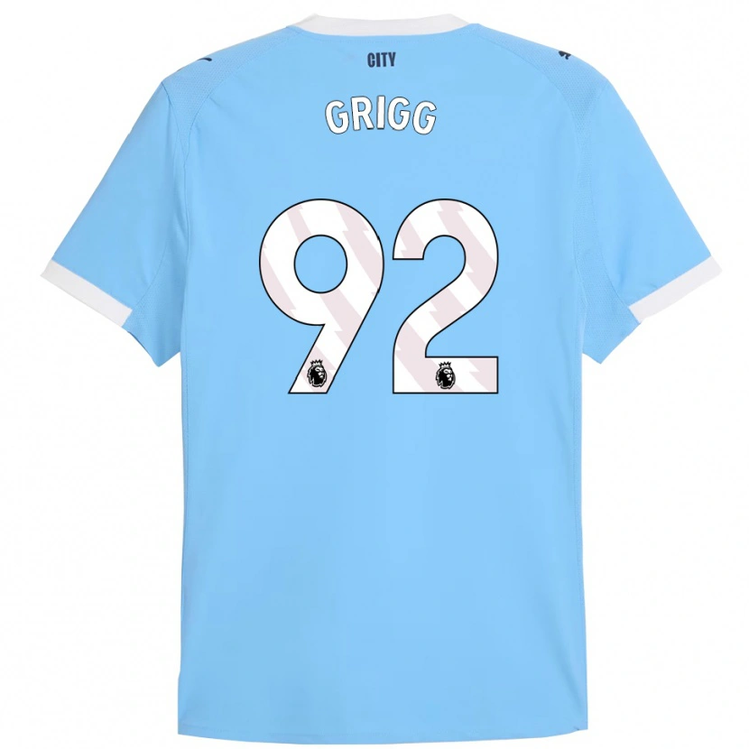 Danxen Kinder Finley Grigg #92 Himmelblau Weiß Heimtrikot Trikot 2025/26 T-Shirt Österreich