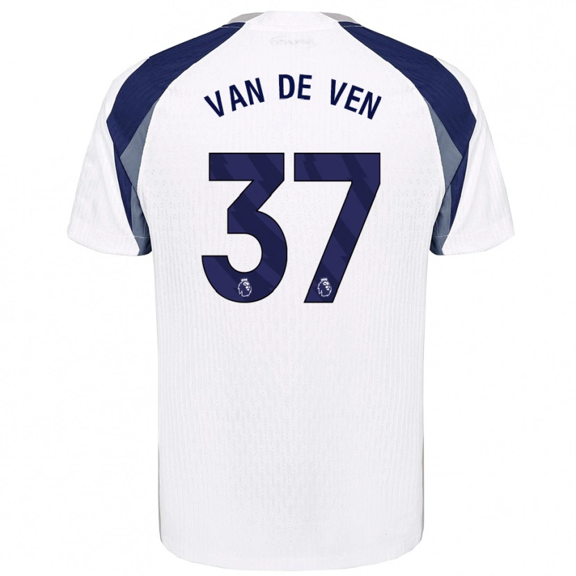 Danxen Kinder Micky Van De Ven #37 Weiß Marineblau Heimtrikot Trikot 2025/26 T-Shirt Österreich