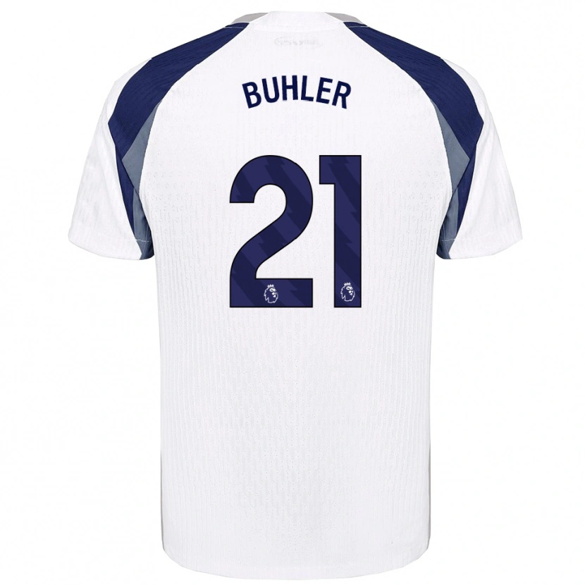 Danxen Kinder Luana Bühler #21 Weiß Marineblau Heimtrikot Trikot 2025/26 T-Shirt Österreich