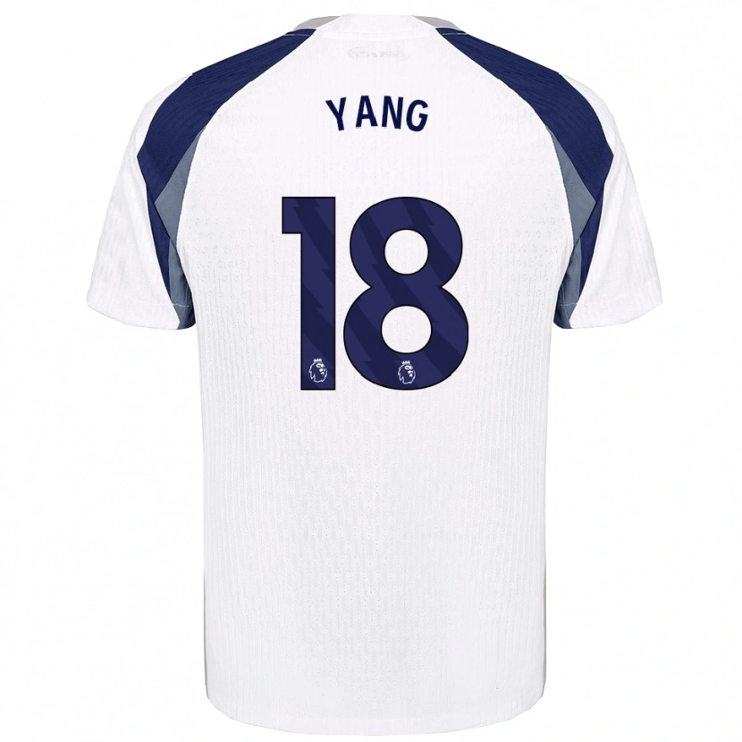 Danxen Kinder Min-Hyeok Yang #18 Weiß Marineblau Heimtrikot Trikot 2025/26 T-Shirt Österreich