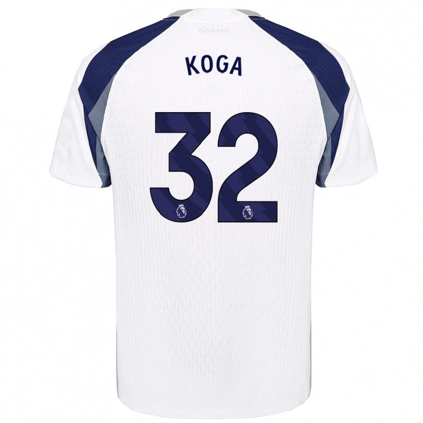 Danxen Kinder Tōko Koga #32 Weiß Marineblau Heimtrikot Trikot 2025/26 T-Shirt Österreich