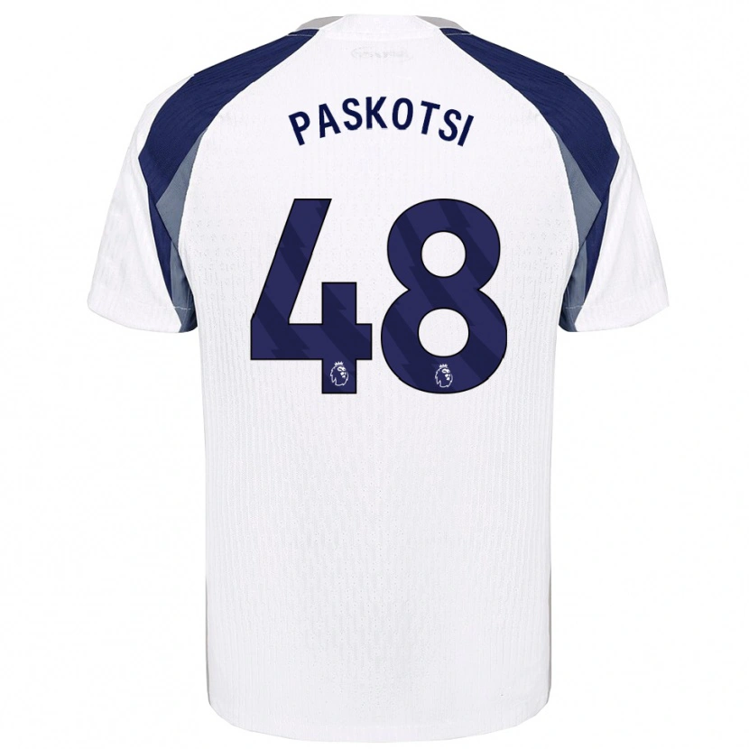 Danxen Kinder Maksim Paskotsi #48 Weiß Marineblau Heimtrikot Trikot 2025/26 T-Shirt Österreich