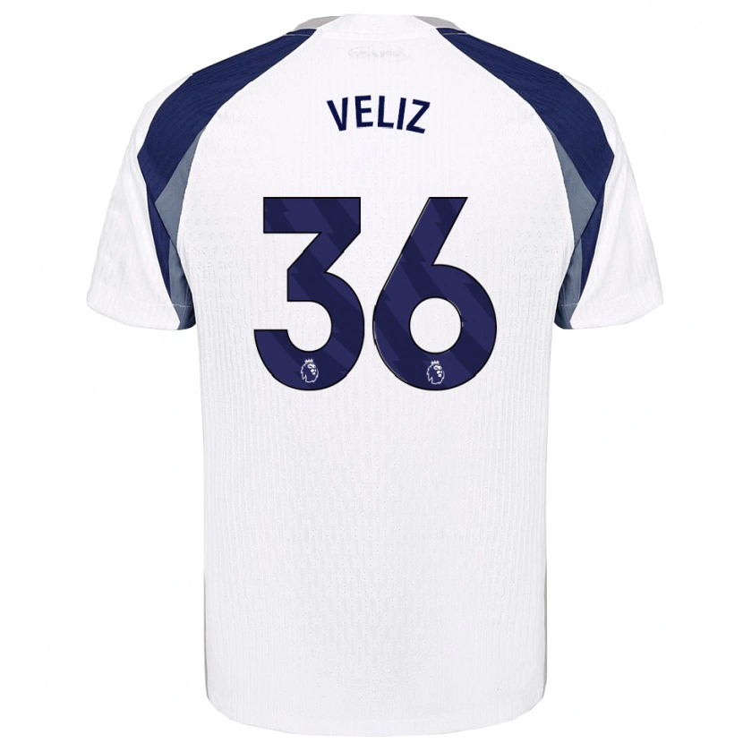 Danxen Kinder Alejo Véliz #36 Weiß Marineblau Heimtrikot Trikot 2025/26 T-Shirt Österreich