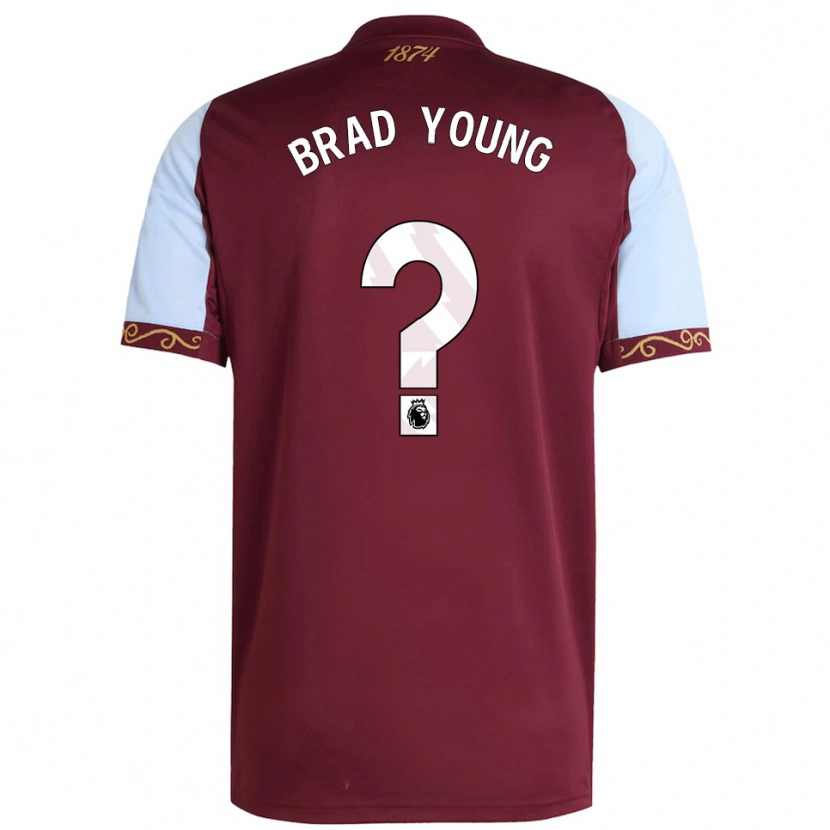 Danxen Kinder Brad Young #0 Burgunderrot Himmelblau Heimtrikot Trikot 2025/26 T-Shirt Österreich