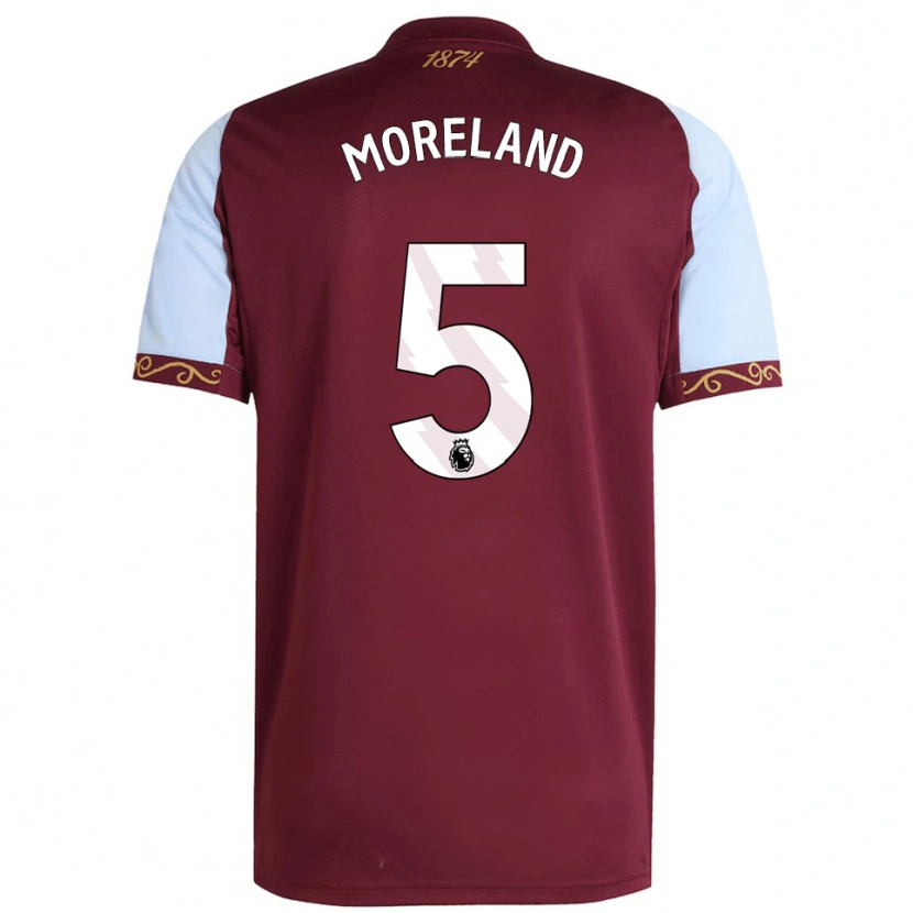 Danxen Kinder Calum Moreland #5 Burgunderrot Himmelblau Heimtrikot Trikot 2025/26 T-Shirt Österreich