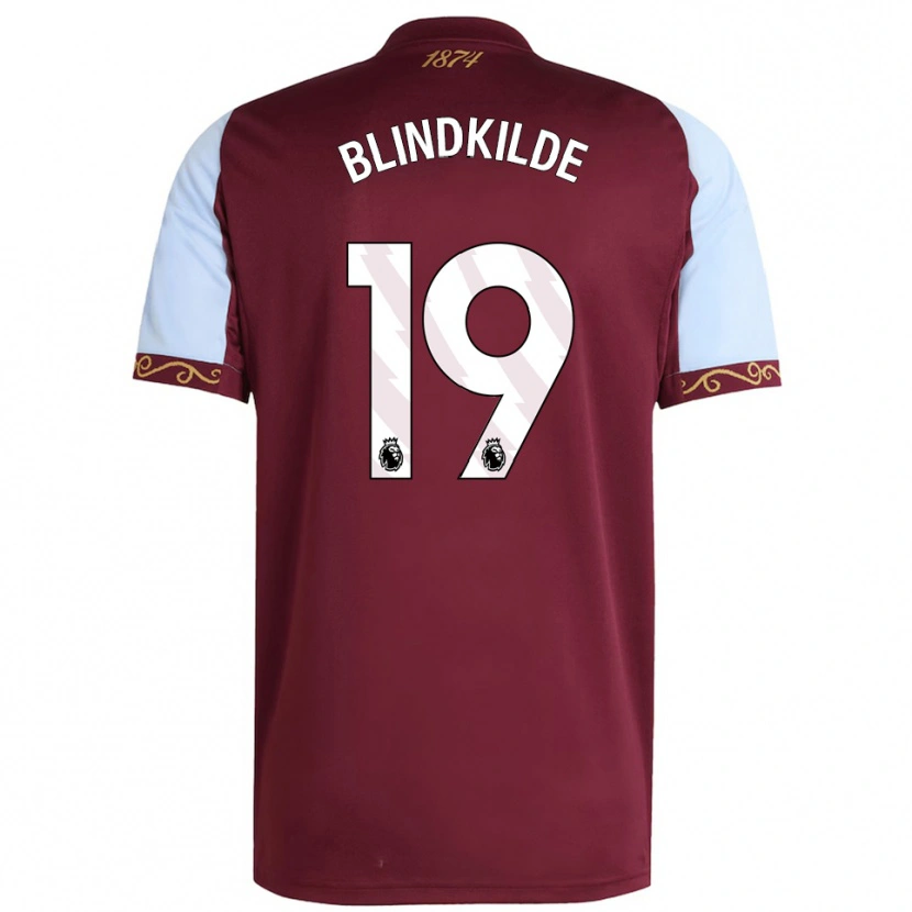 Danxen Kinder Laura Blindkilde #19 Burgunderrot Himmelblau Heimtrikot Trikot 2025/26 T-Shirt Österreich