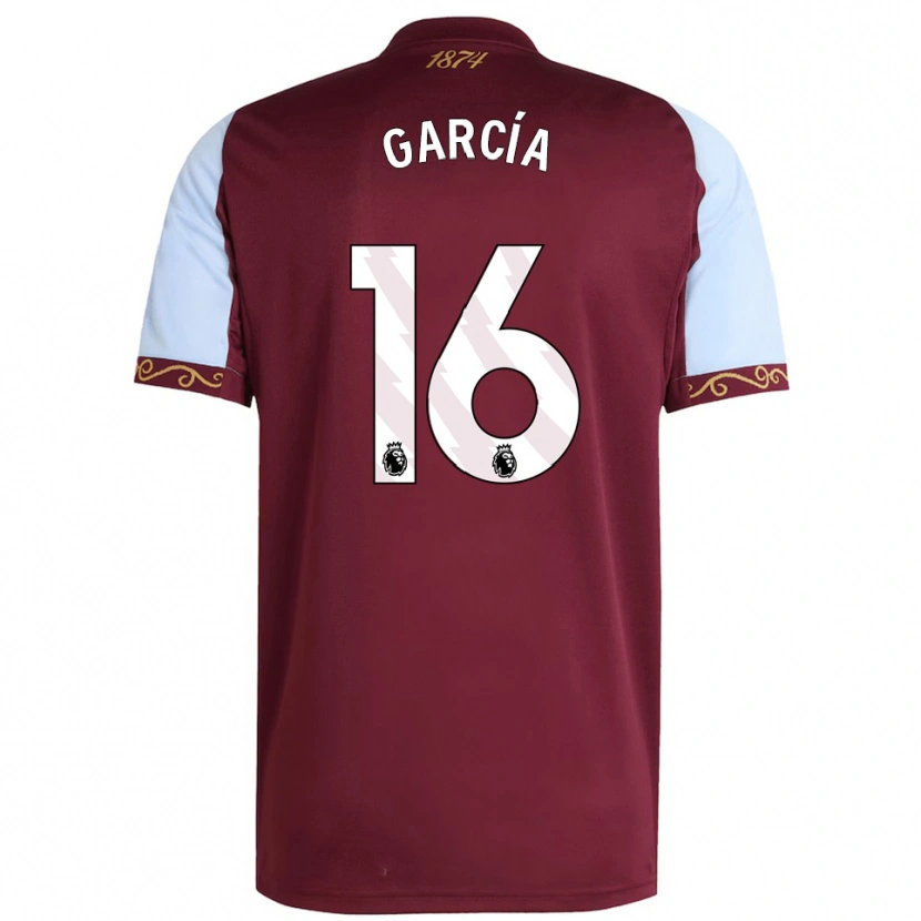 Danxen Kinder Andrés García #16 Burgunderrot Himmelblau Heimtrikot Trikot 2025/26 T-Shirt Österreich
