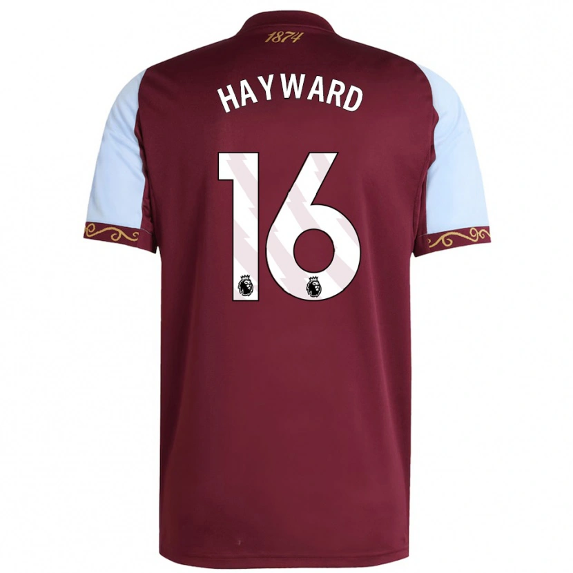 Danxen Kinder Vinnie Hayward #16 Burgunderrot Himmelblau Heimtrikot Trikot 2025/26 T-Shirt Österreich
