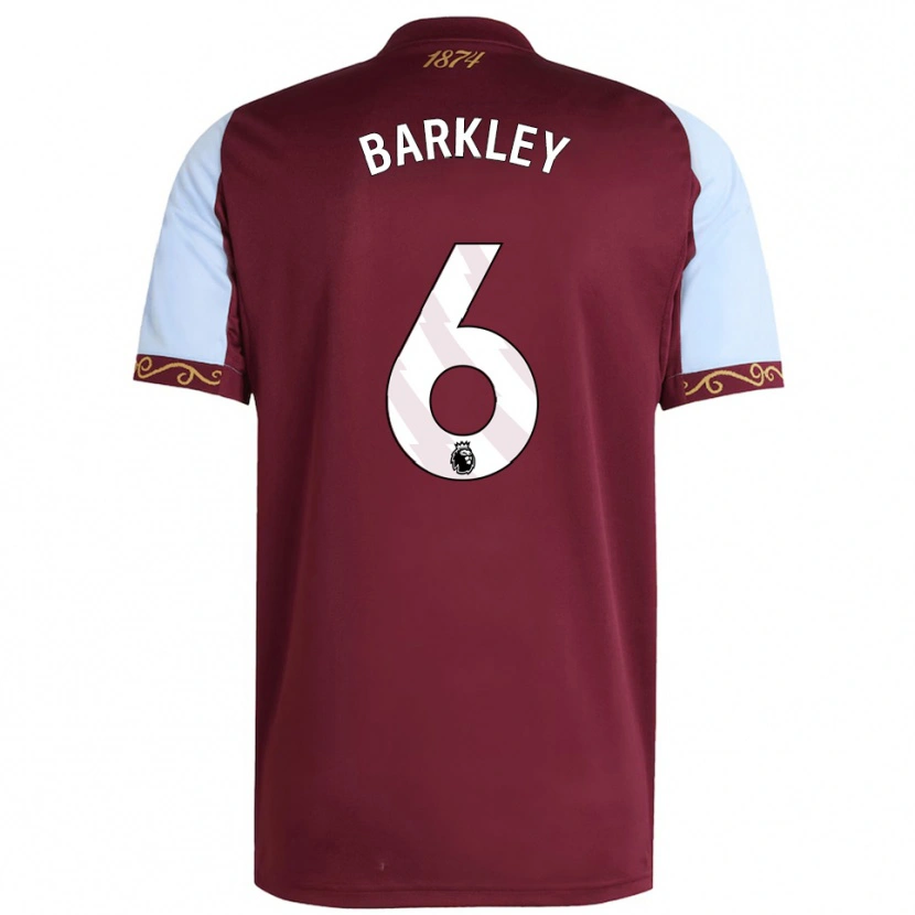 Danxen Kinder Ross Barkley #6 Burgunderrot Himmelblau Heimtrikot Trikot 2025/26 T-Shirt Österreich