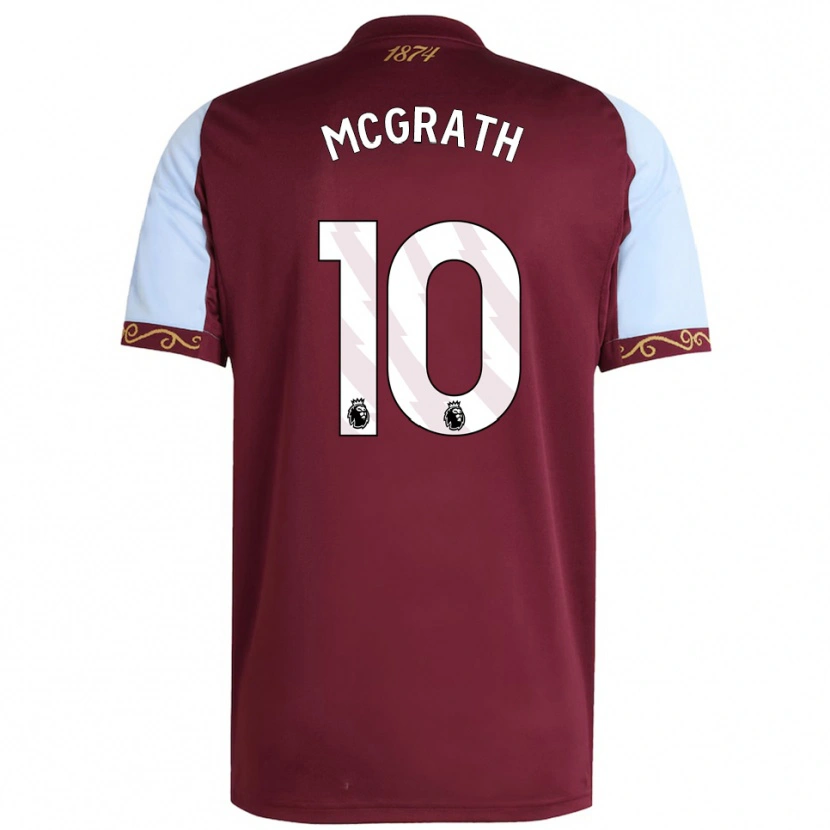 Danxen Kinder Jack Mcgrath #10 Burgunderrot Himmelblau Heimtrikot Trikot 2025/26 T-Shirt Österreich