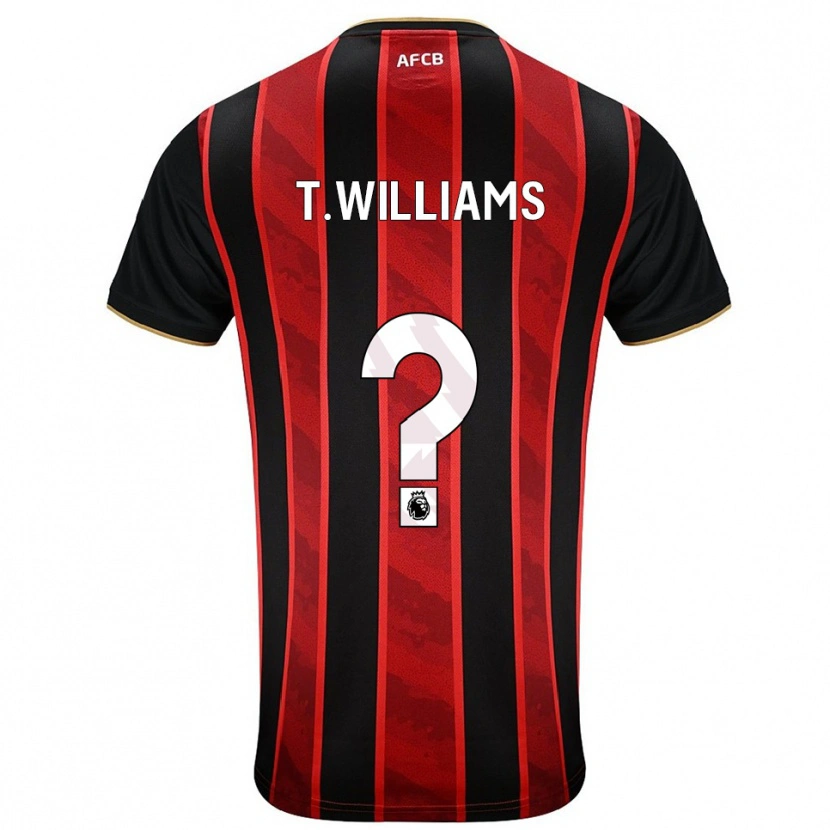 Danxen Kinder Toure Williams #0 Rot Schwarz Heimtrikot Trikot 2025/26 T-Shirt Österreich