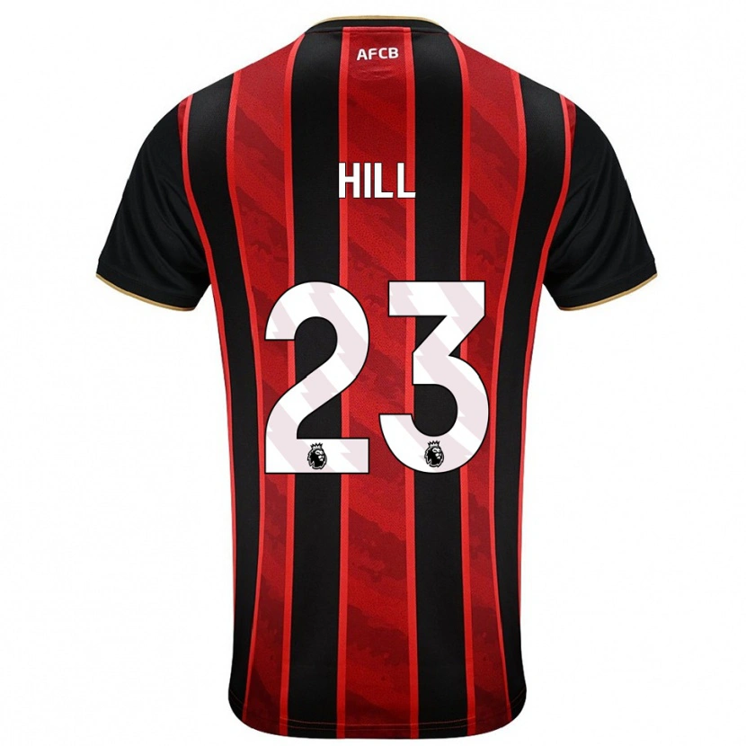 Danxen Kinder James Hill #23 Rot Schwarz Heimtrikot Trikot 2025/26 T-Shirt Österreich