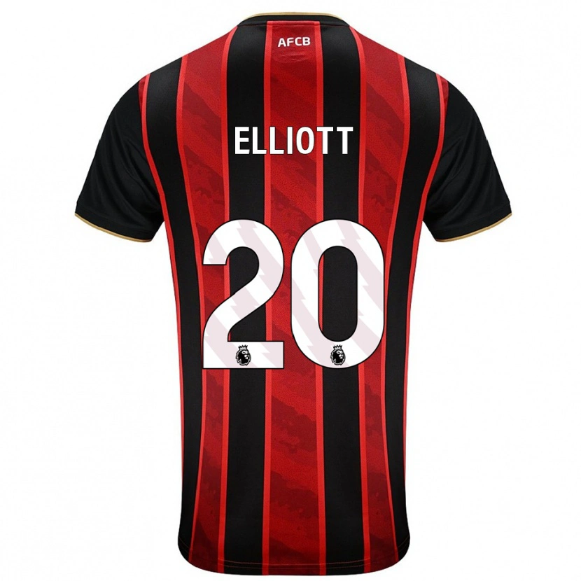 Danxen Kinder Kaitlyn Elliott #20 Rot Schwarz Heimtrikot Trikot 2025/26 T-Shirt Österreich
