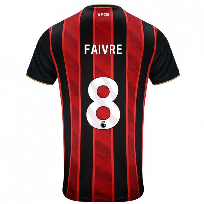 Danxen Kinder Romain Faivre #8 Rot Schwarz Heimtrikot Trikot 2025/26 T-Shirt Österreich