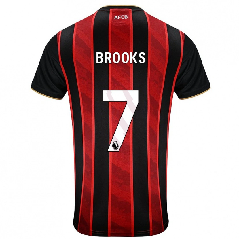 Danxen Kinder David Brooks #7 Rot Schwarz Heimtrikot Trikot 2025/26 T-Shirt Österreich