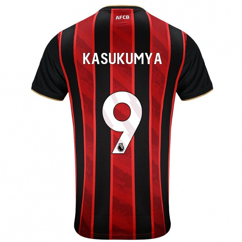 Danxen Kinder Kashanga Kasukumya #9 Rot Schwarz Heimtrikot Trikot 2025/26 T-Shirt Österreich