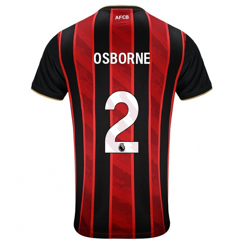 Danxen Kinder Charlie Osborne #2 Rot Schwarz Heimtrikot Trikot 2025/26 T-Shirt Österreich