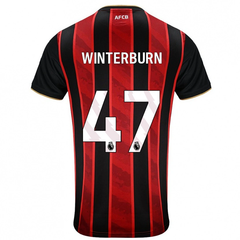 Danxen Kinder Ben Winterburn #47 Rot Schwarz Heimtrikot Trikot 2025/26 T-Shirt Österreich