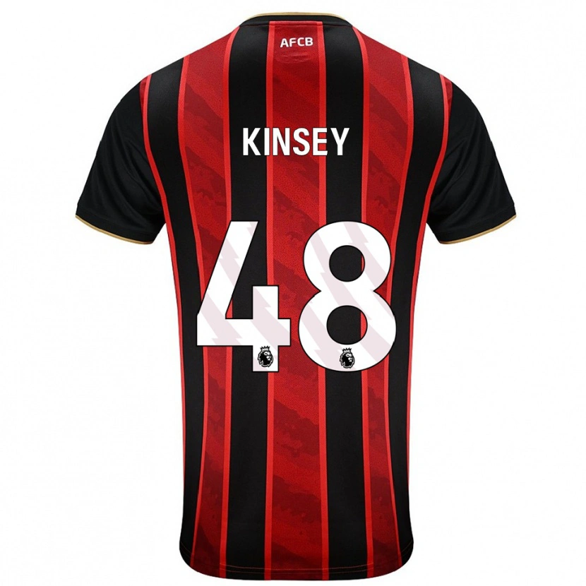 Danxen Kinder Max Kinsey #48 Rot Schwarz Heimtrikot Trikot 2025/26 T-Shirt Österreich