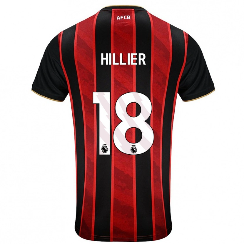 Danxen Kinder Gemma Hillier #18 Rot Schwarz Heimtrikot Trikot 2025/26 T-Shirt Österreich