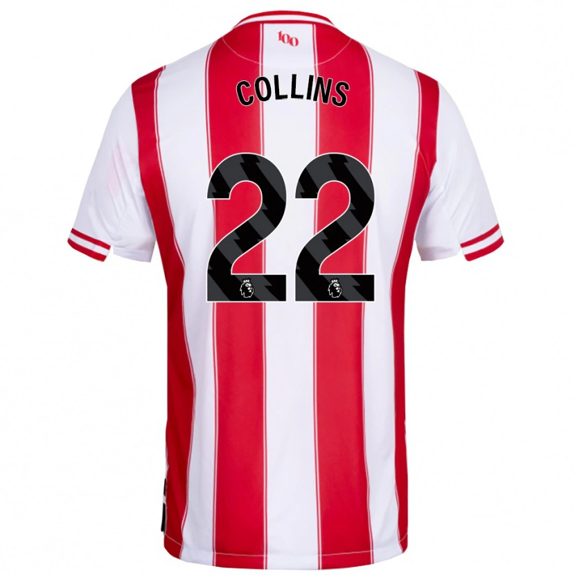 Danxen Kinder Nathan Collins #22 Rot Weiß Heimtrikot Trikot 2025/26 T-Shirt Österreich
