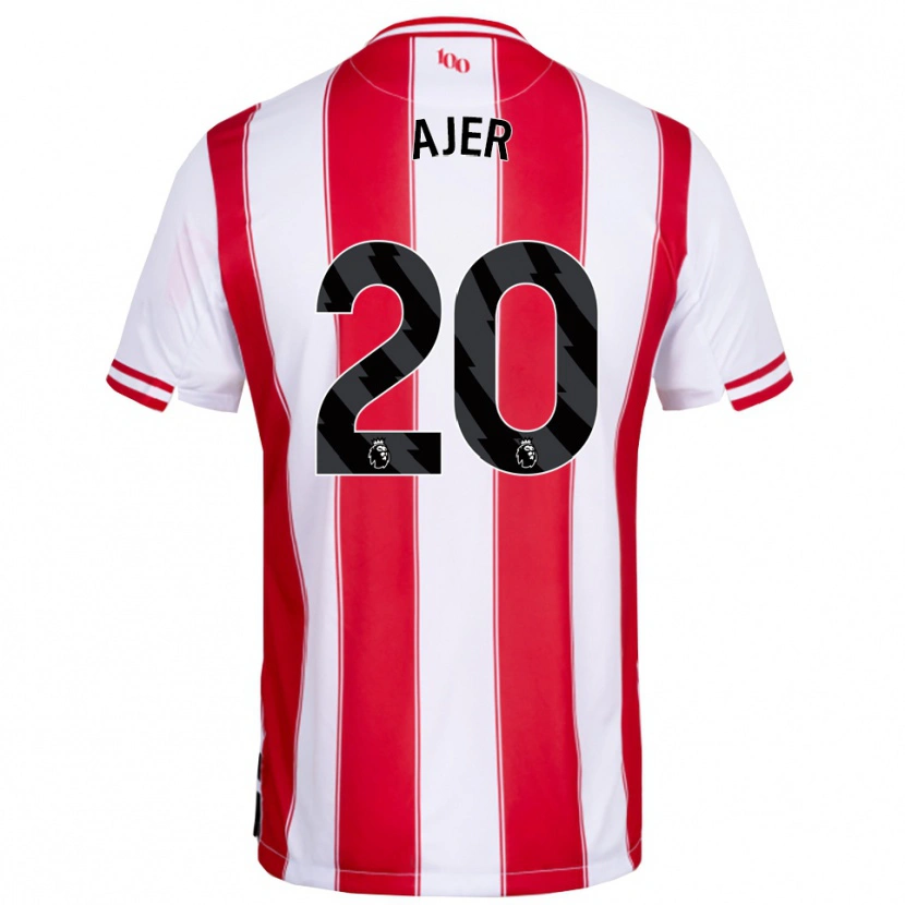 Danxen Kinder Kristoffer Ajer #20 Rot Weiß Heimtrikot Trikot 2025/26 T-Shirt Österreich