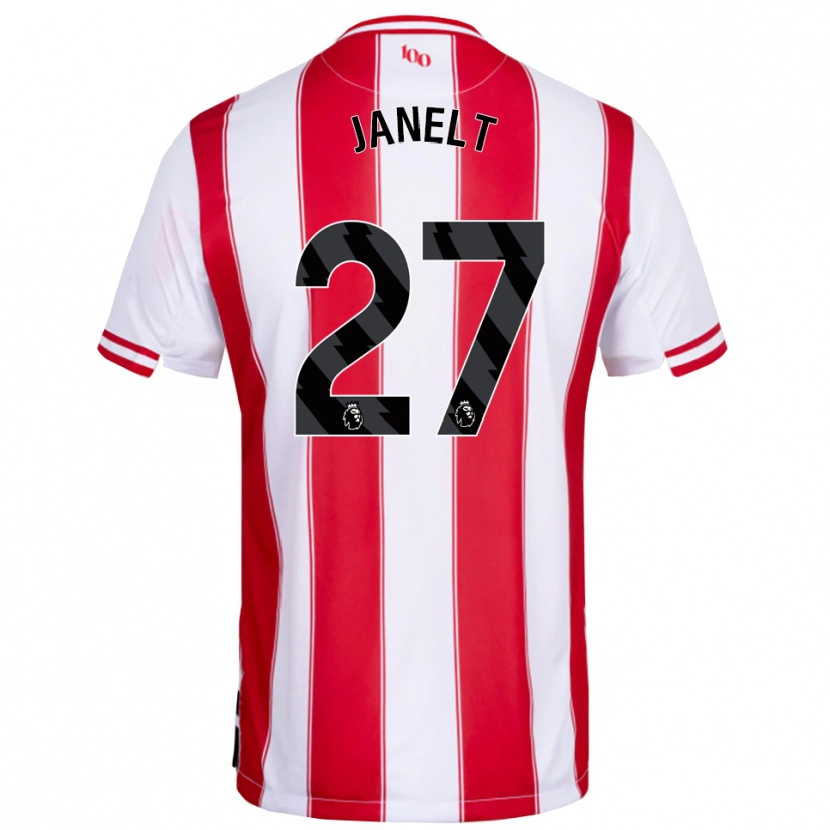 Danxen Kinder Vitaly Janelt #27 Rot Weiß Heimtrikot Trikot 2025/26 T-Shirt Österreich