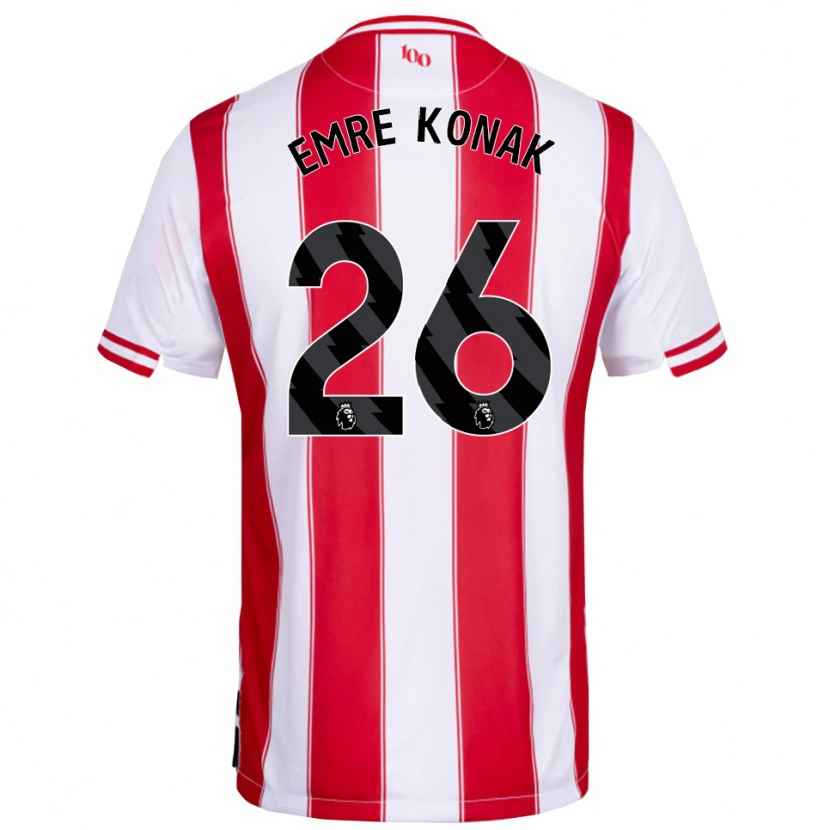 Danxen Kinder Yunus Emre Konak #26 Rot Weiß Heimtrikot Trikot 2025/26 T-Shirt Österreich