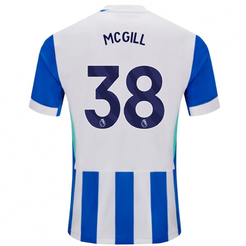 Danxen Kinder Tom Mcgill #38 Blau Weiß Heimtrikot Trikot 2025/26 T-Shirt Österreich