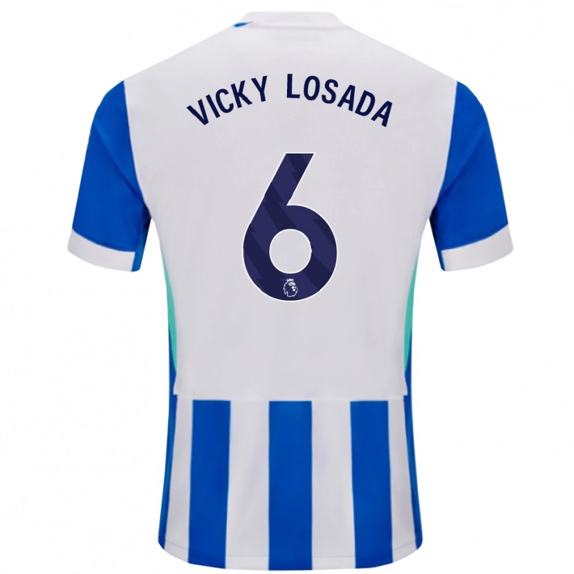 Danxen Kinder María Victoria Losada Gómez #6 Blau Weiß Heimtrikot Trikot 2025/26 T-Shirt Österreich