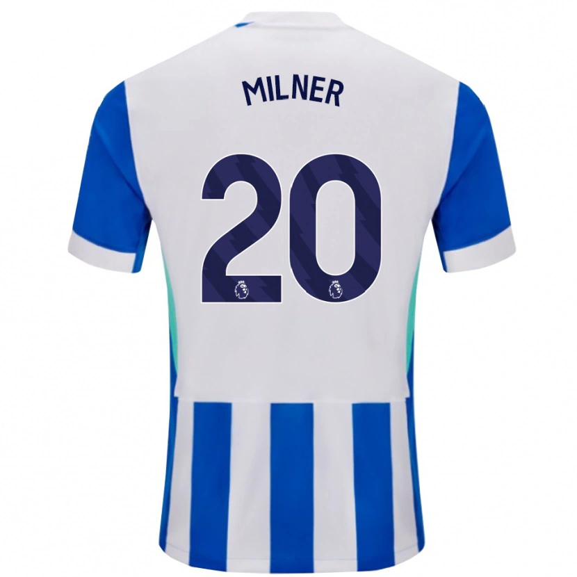 Danxen Kinder James Milner #20 Blau Weiß Heimtrikot Trikot 2025/26 T-Shirt Österreich