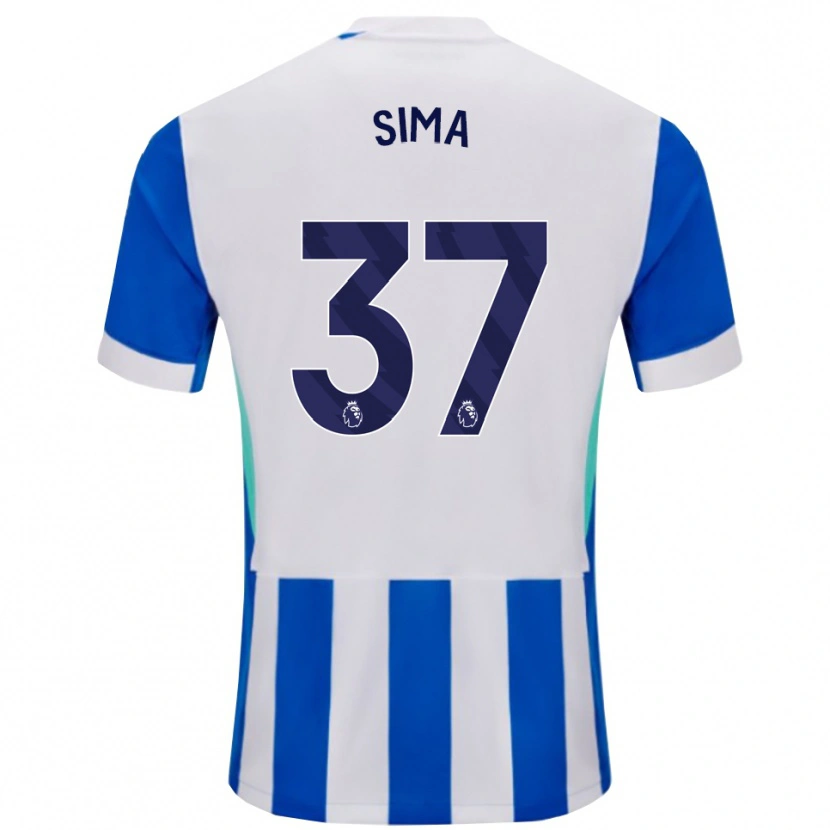 Danxen Kinder Abdallah Sima #37 Blau Weiß Heimtrikot Trikot 2025/26 T-Shirt Österreich