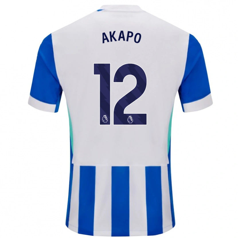 Danxen Kinder Tobi Akapo #12 Blau Weiß Heimtrikot Trikot 2025/26 T-Shirt Österreich
