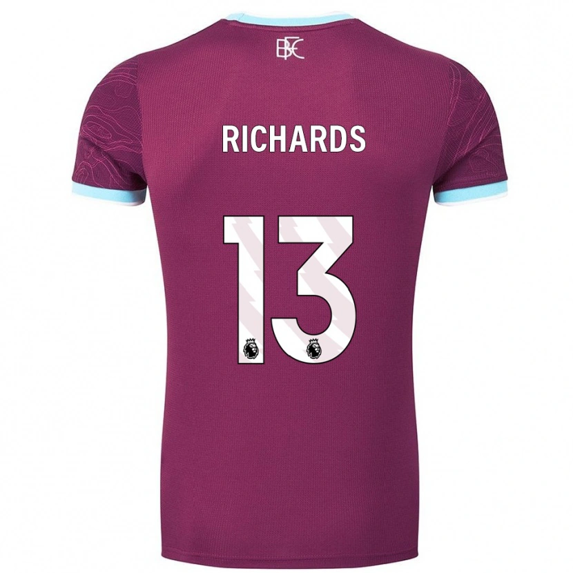 Danxen Kinder Jade Richards #13 Burgunderrot Himmelblau Heimtrikot Trikot 2025/26 T-Shirt Österreich