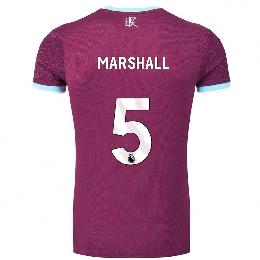 Danxen Kinder Georgia Marshall #5 Burgunderrot Himmelblau Heimtrikot Trikot 2025/26 T-Shirt Österreich