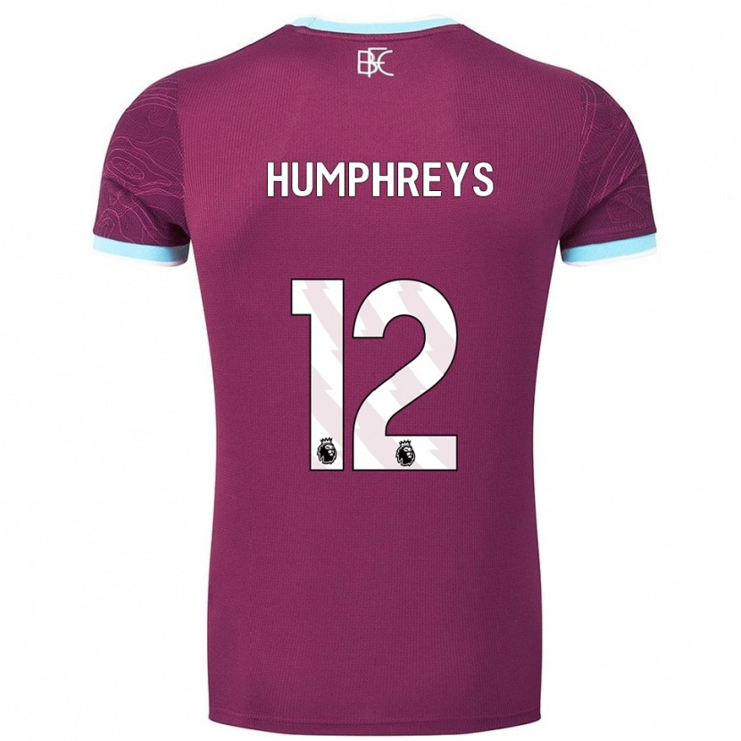Danxen Kinder Bashir Humphreys #12 Burgunderrot Himmelblau Heimtrikot Trikot 2025/26 T-Shirt Österreich