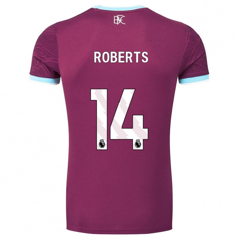 Danxen Kinder Connor Roberts #14 Burgunderrot Himmelblau Heimtrikot Trikot 2025/26 T-Shirt Österreich