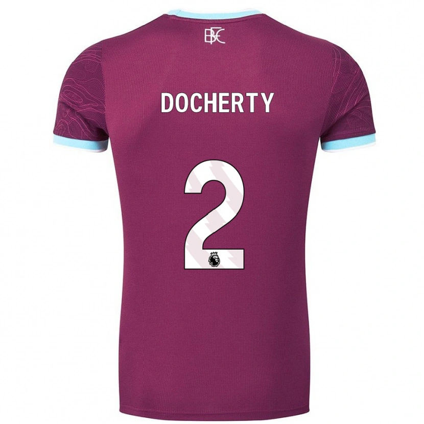 Danxen Kinder Charley Docherty #2 Burgunderrot Himmelblau Heimtrikot Trikot 2025/26 T-Shirt Österreich