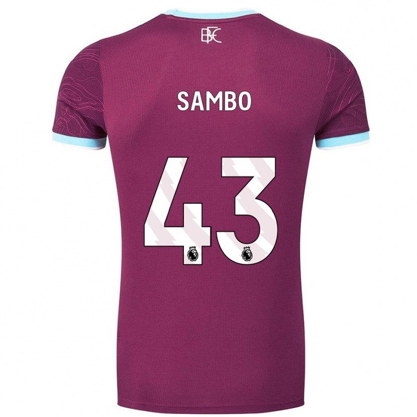 Danxen Kinder Shurandy Sambo #43 Burgunderrot Himmelblau Heimtrikot Trikot 2025/26 T-Shirt Österreich