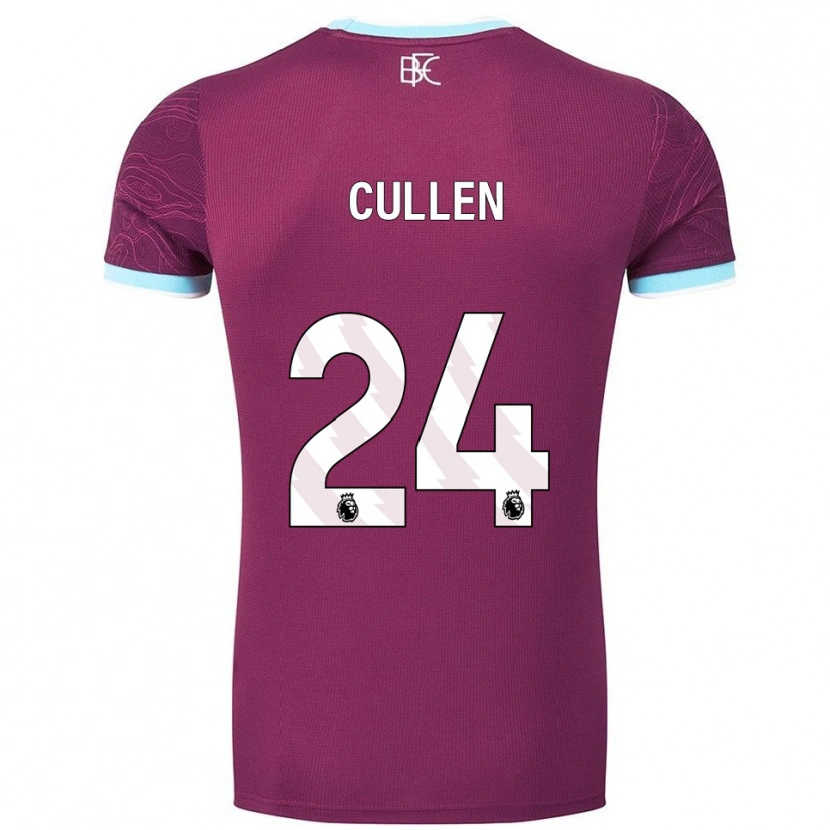Danxen Kinder Josh Cullen #24 Burgunderrot Himmelblau Heimtrikot Trikot 2025/26 T-Shirt Österreich