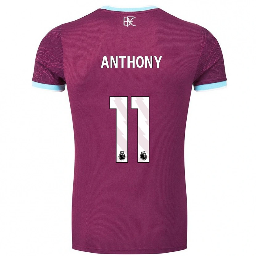 Danxen Kinder Jaidon Anthony #11 Burgunderrot Himmelblau Heimtrikot Trikot 2025/26 T-Shirt Österreich