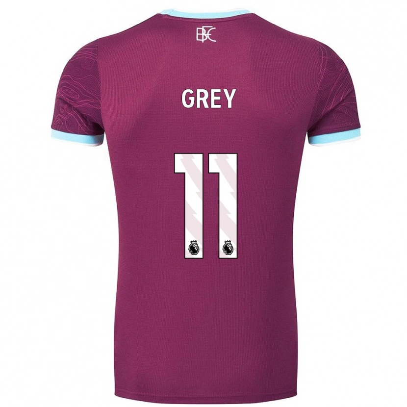 Danxen Kinder Anna Grey #11 Burgunderrot Himmelblau Heimtrikot Trikot 2025/26 T-Shirt Österreich