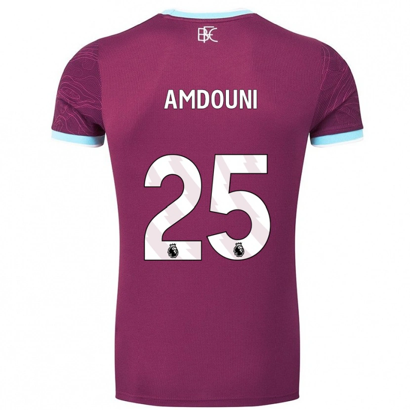 Danxen Kinder Zeki Amdouni #25 Burgunderrot Himmelblau Heimtrikot Trikot 2025/26 T-Shirt Österreich